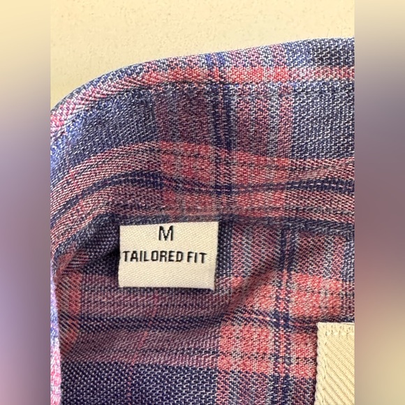 Twillory Untuckable Mens Lot Of 2 Size Medium Tailored Fit Button Shirt Plaid - Picture 8 of 13